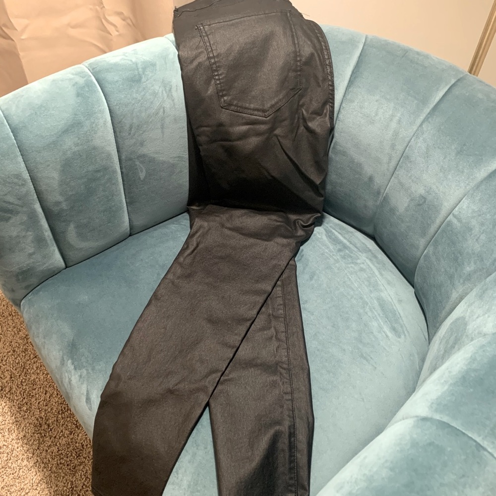 H&M Black Waxed Jean Leggings